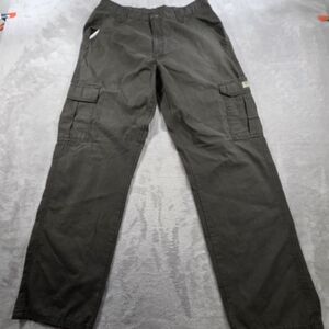Wrangler Gray Cargo Pants with Straight Leg Design 32X32